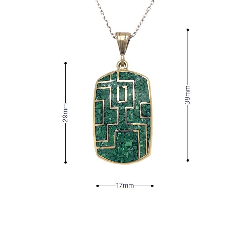 Brass Micro Mosaic Necklace - Image 3