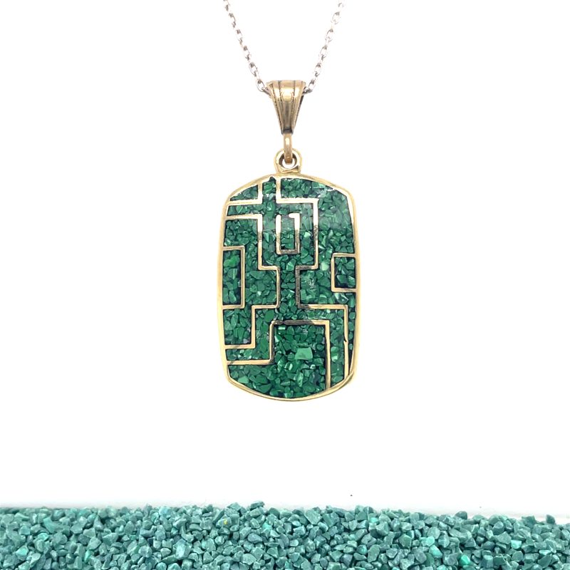 Brass Micro Mosaic Necklace