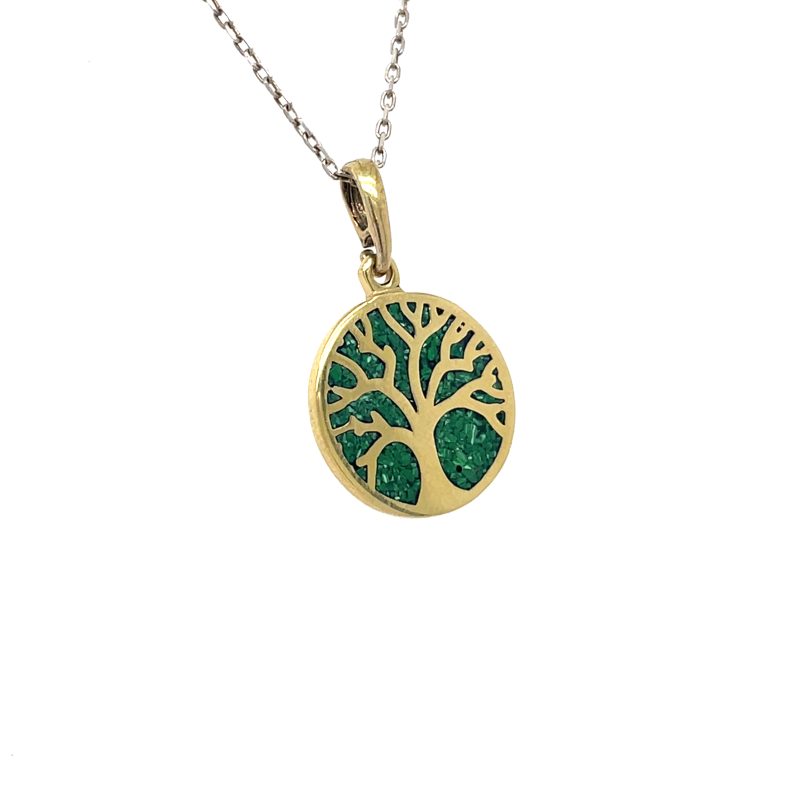 Brass Micro Mosaic Necklace - Image 2