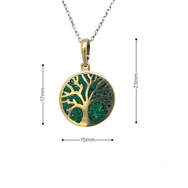 Brass Micro Mosaic Necklace - Image 3