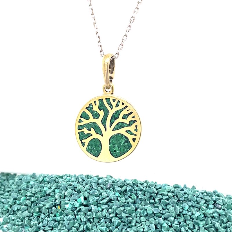 Brass Micro Mosaic Necklace