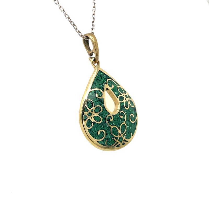 Brass Micro Mosaic Necklace - Image 2