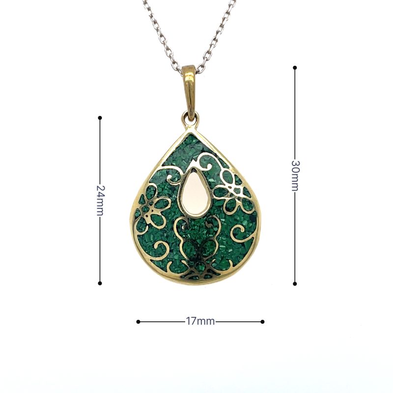 Brass Micro Mosaic Necklace - Image 3