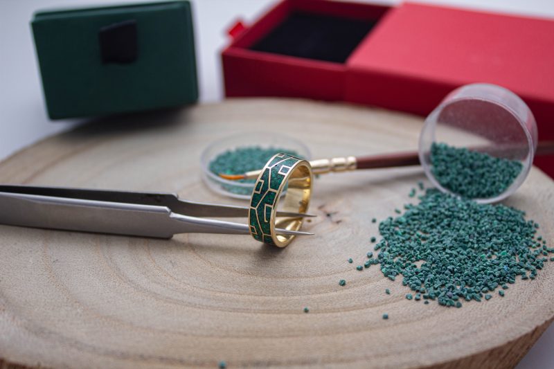 Brass Micro Mosaic Ring - Image 4