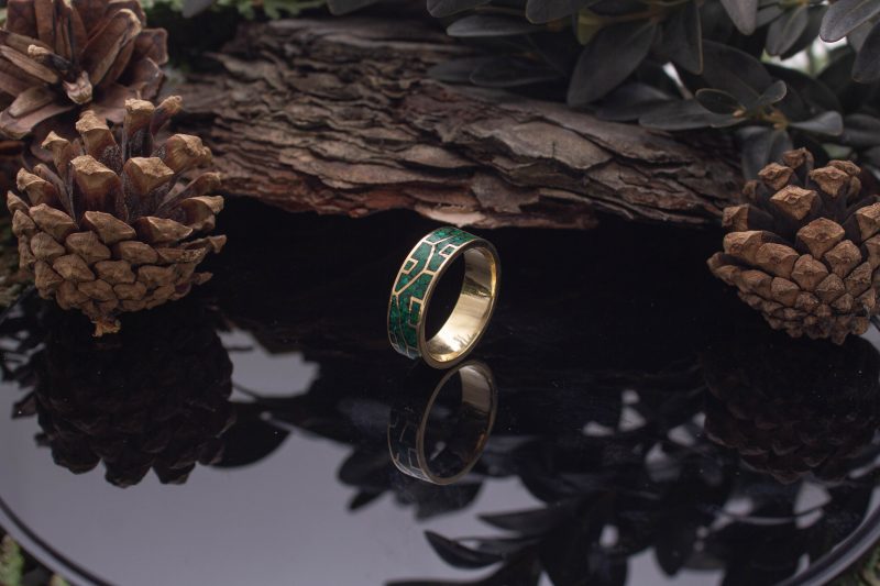 Brass Micro Mosaic Ring - Image 5