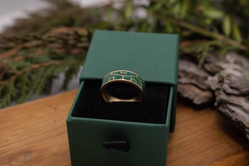 Brass Micro Mosaic Ring - Image 6