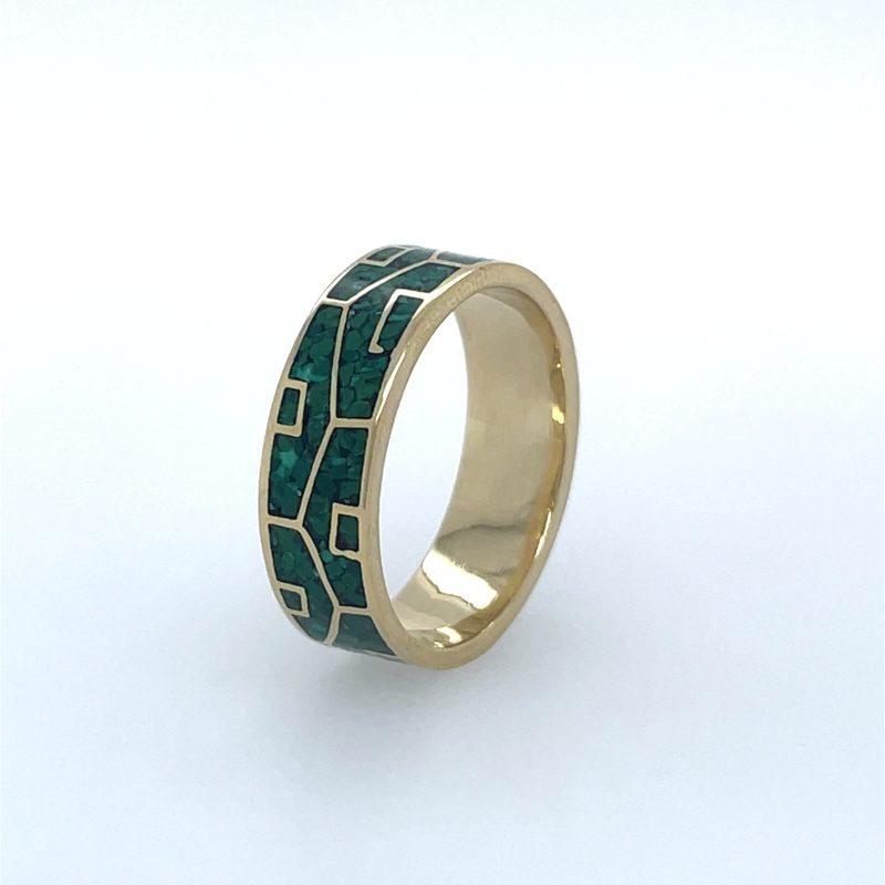 Brass Micro Mosaic Ring - Image 2