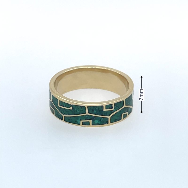 Brass Micro Mosaic Ring - Image 3