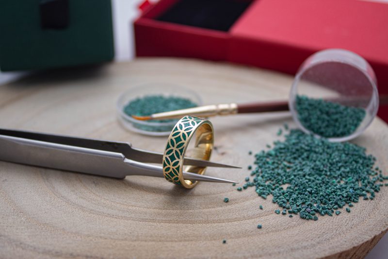 Brass Micro Mosaic Ring - Image 4