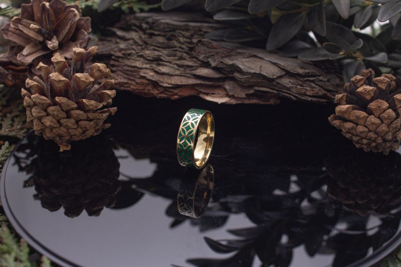 Brass Micro Mosaic Ring - Image 5