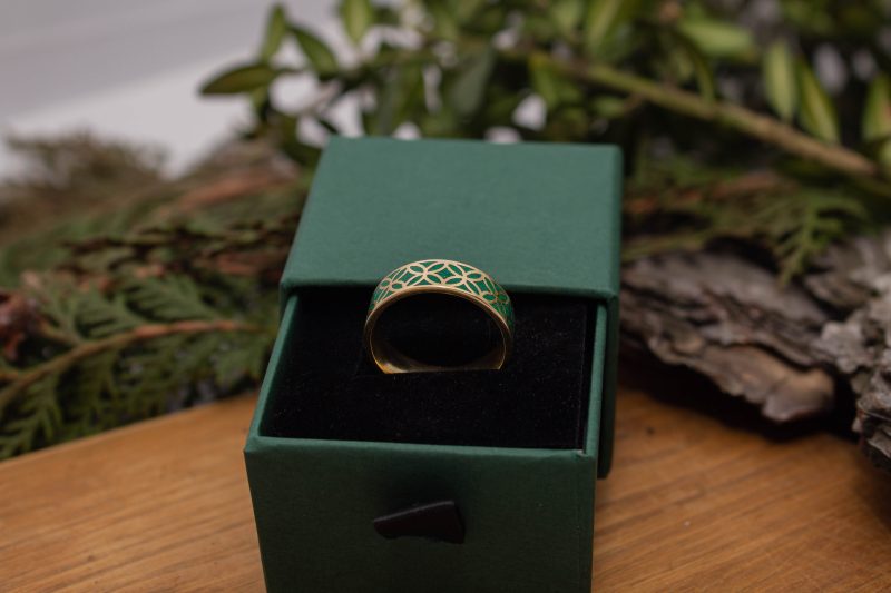Brass Micro Mosaic Ring - Image 6