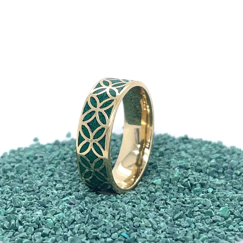 Brass Micro Mosaic Ring