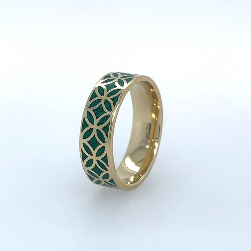 Brass Micro Mosaic Ring - Image 2