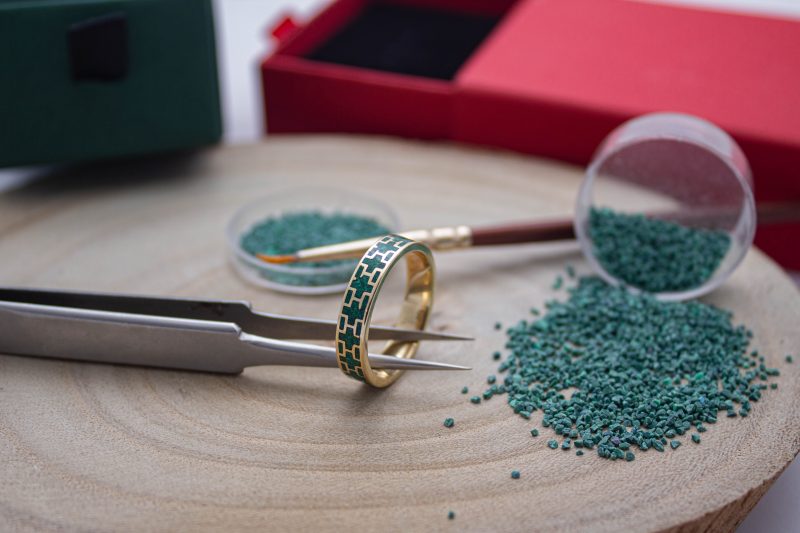 Brass Micro Mosaic Ring - Image 4
