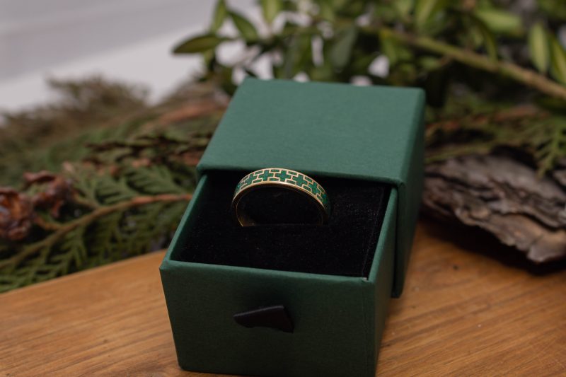Brass Micro Mosaic Ring - Image 6