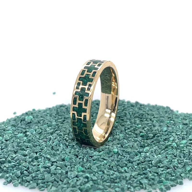 Brass Micro Mosaic Ring