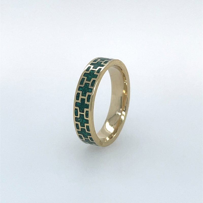 Brass Micro Mosaic Ring - Image 2