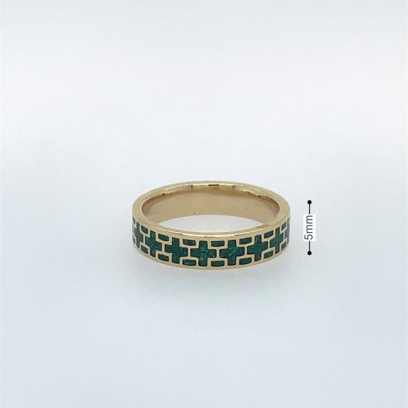 Brass Micro Mosaic Ring - Image 3