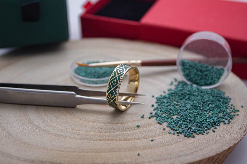 Brass Micro Mosaic Ring - Image 4