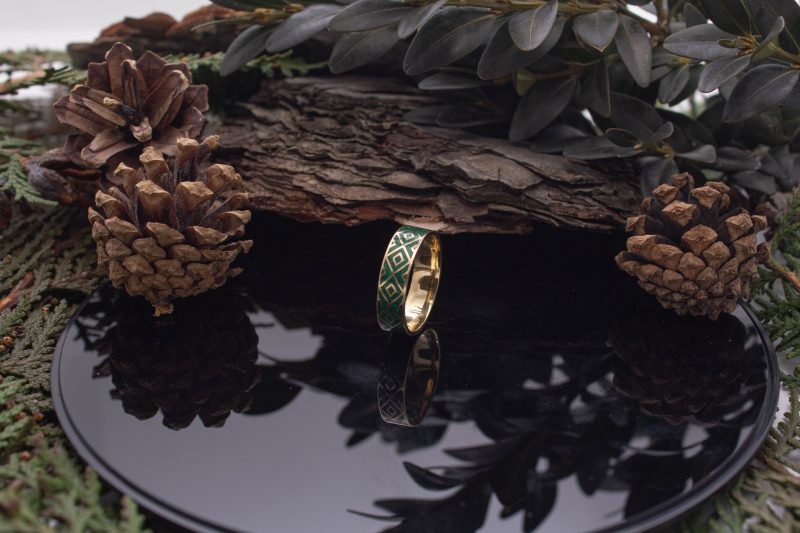 Brass Micro Mosaic Ring - Image 5