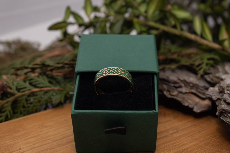 Brass Micro Mosaic Ring - Image 6