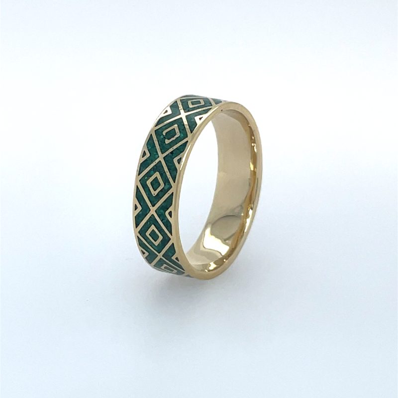 Brass Micro Mosaic Ring - Image 2