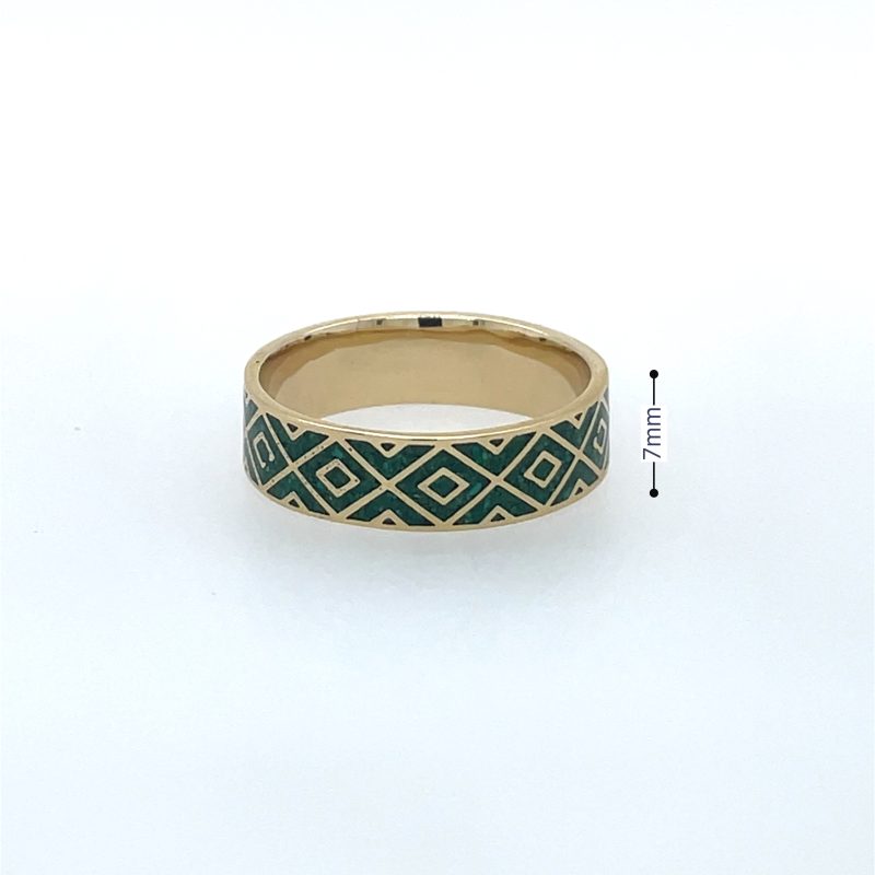 Brass Micro Mosaic Ring - Image 3
