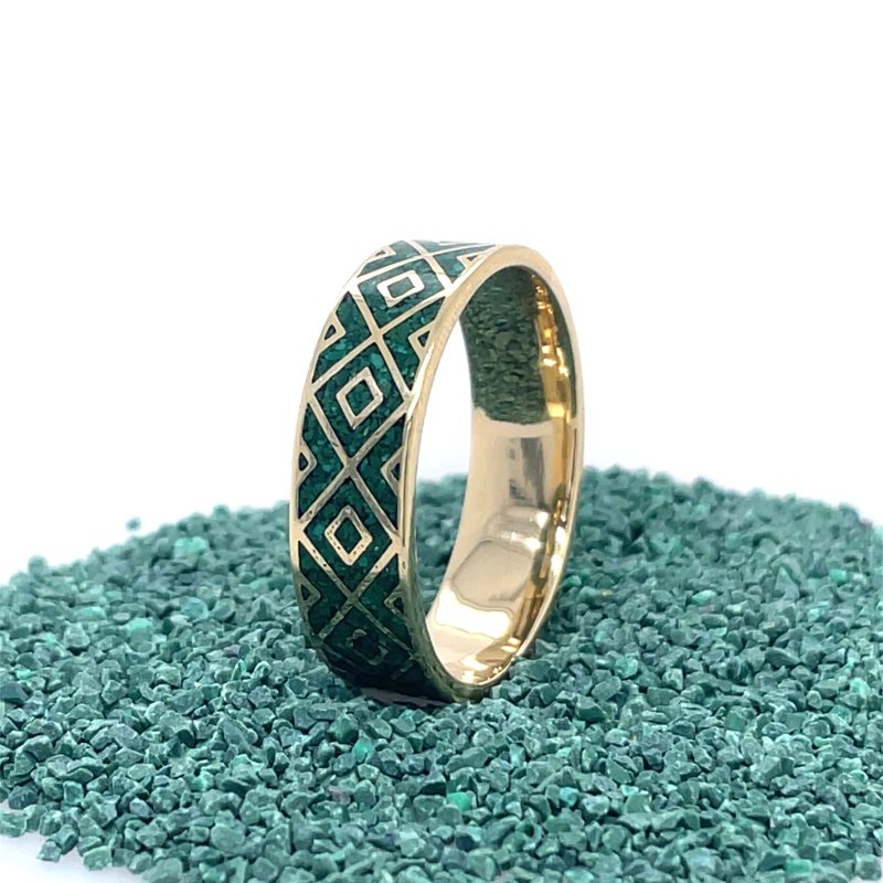 Brass Micro Mosaic Ring