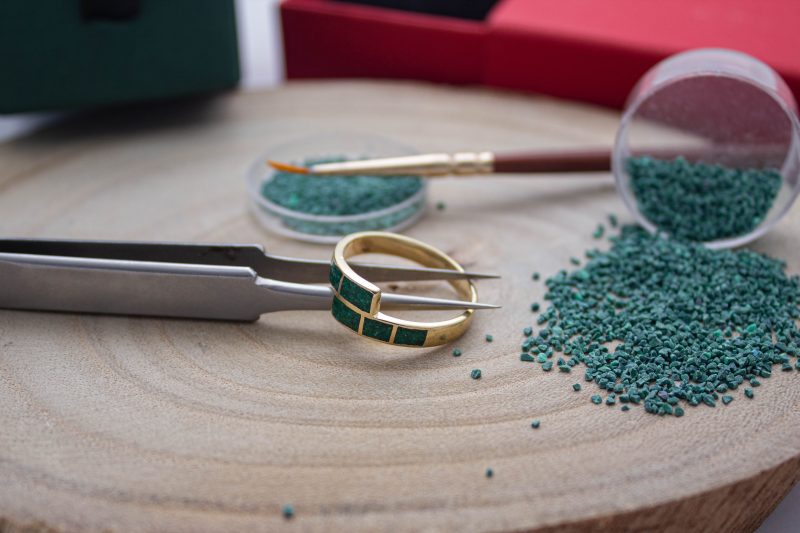 Brass Micro Mosaic Ring - Image 4