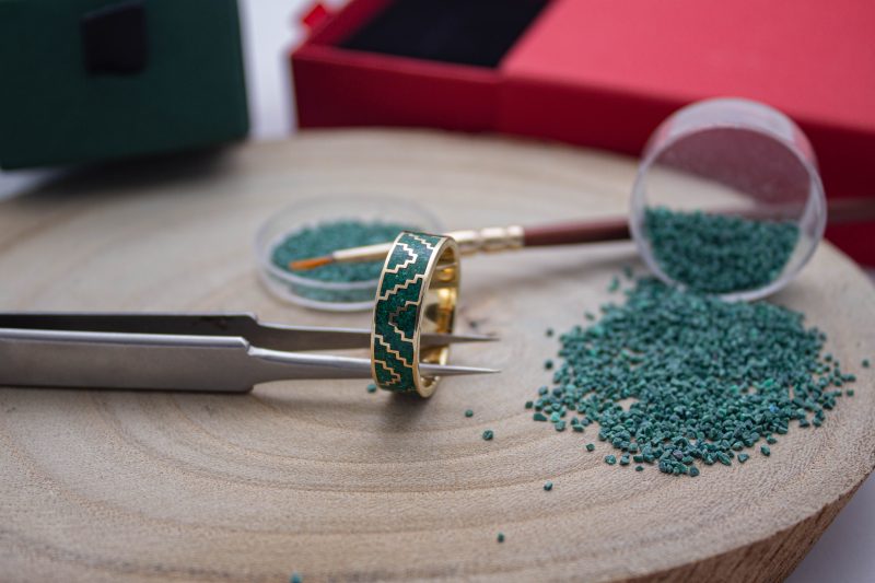 Brass Micro Mosaic Ring - Image 4