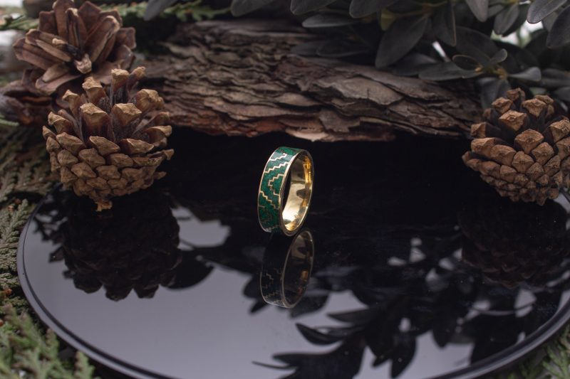 Brass Micro Mosaic Ring - Image 5
