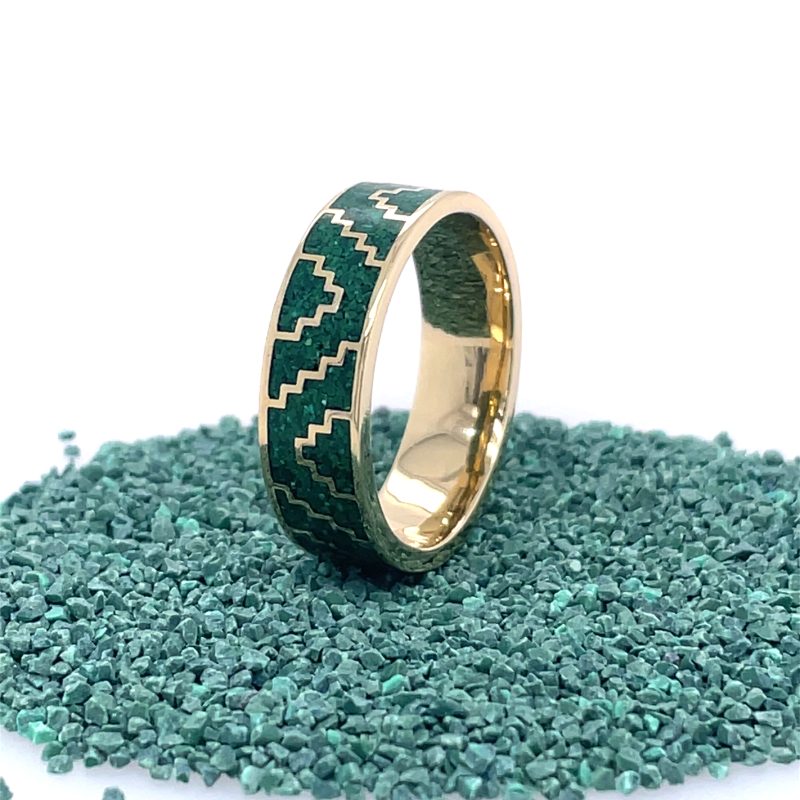 Brass Micro Mosaic Ring