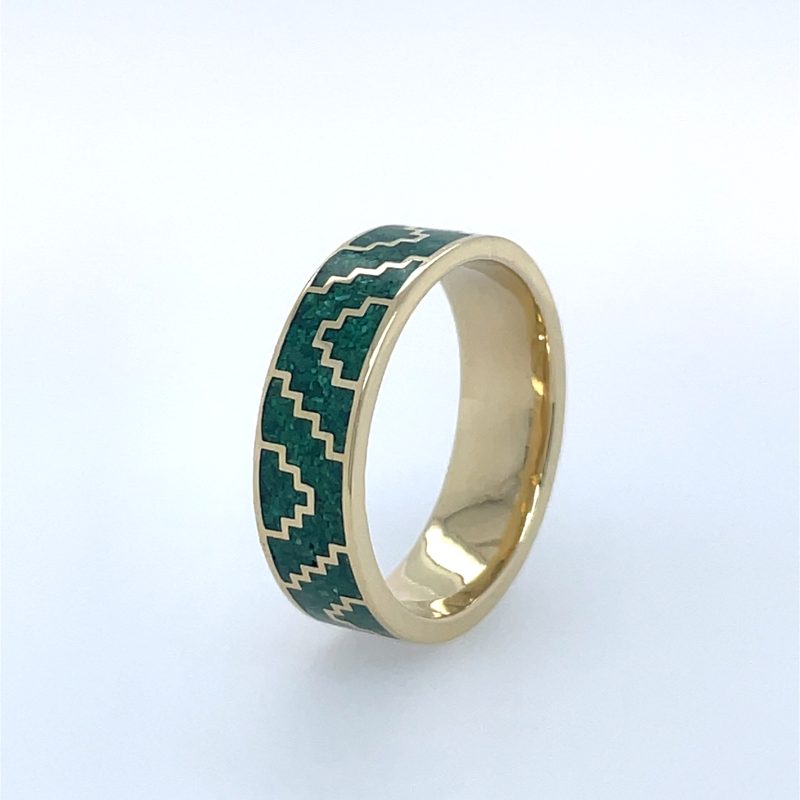 Brass Micro Mosaic Ring - Image 2