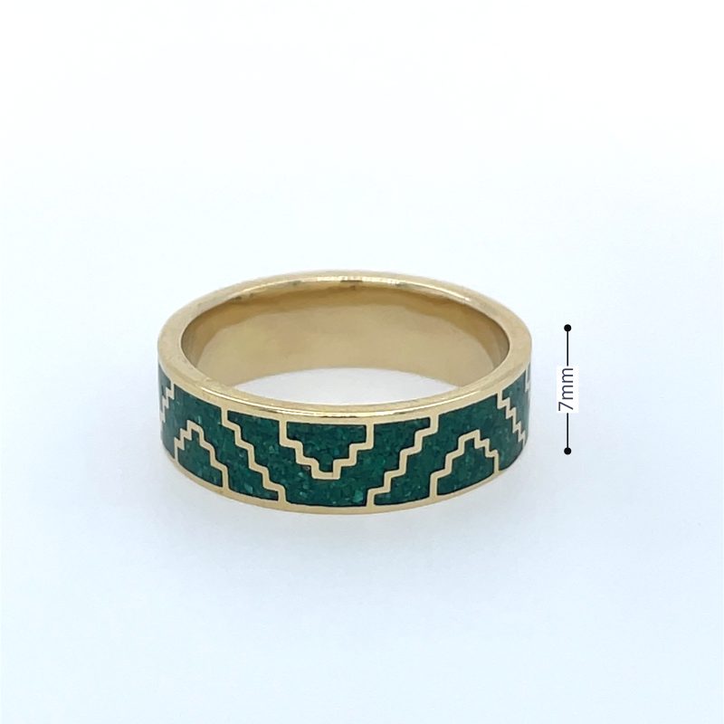 Brass Micro Mosaic Ring - Image 3