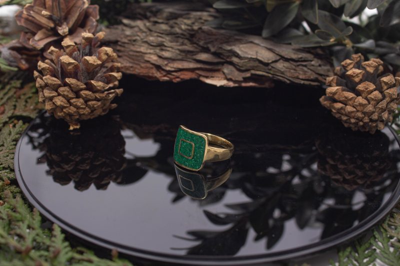 Brass Micro Mosaic Ring - Image 5