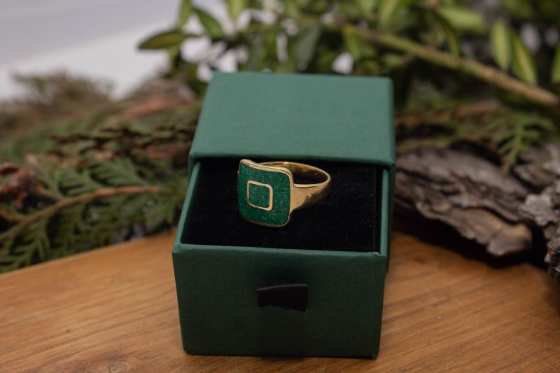 Brass Micro Mosaic Ring - Image 6