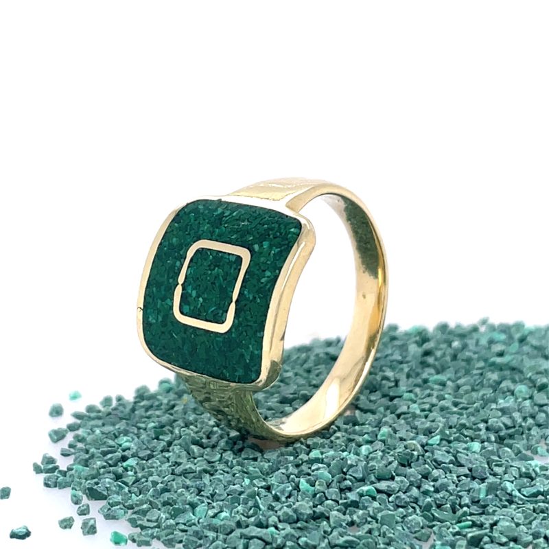 Brass Micro Mosaic Ring