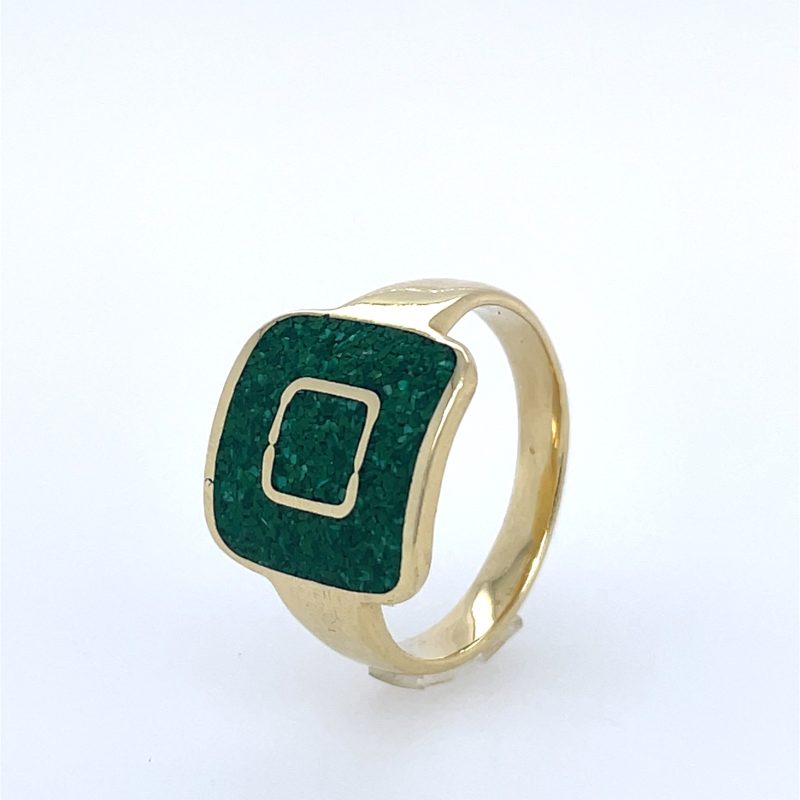 Brass Micro Mosaic Ring - Image 2