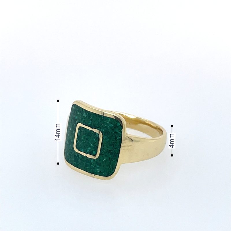 Brass Micro Mosaic Ring - Image 3