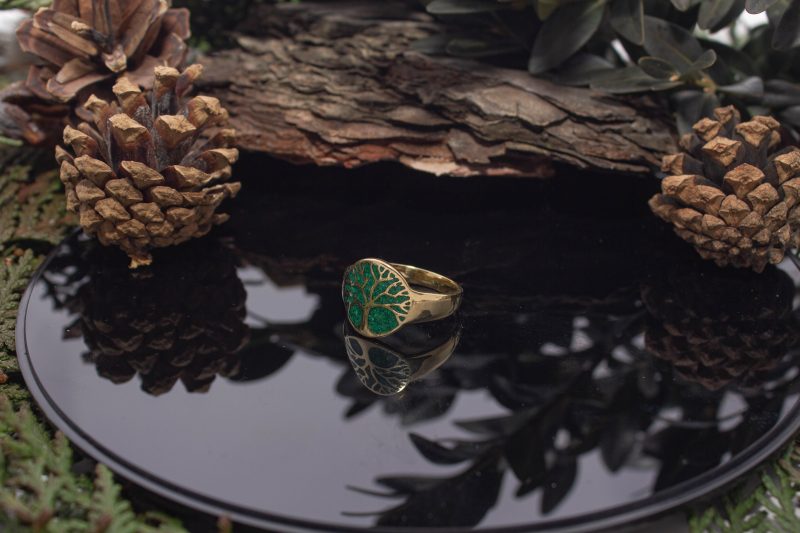 Brass Micro Mosaic Ring - Image 5