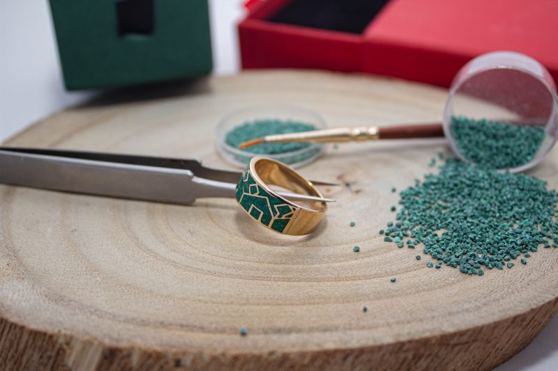 Brass Micro Mosaic Ring - Image 4
