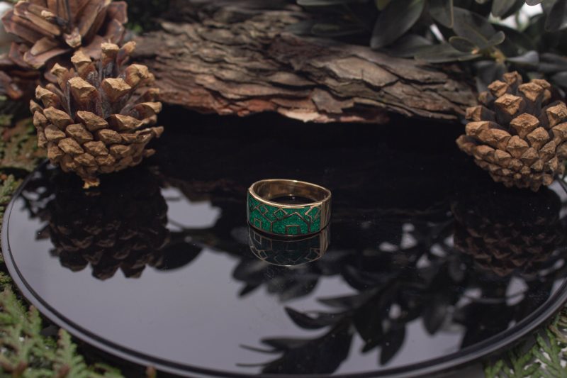 Brass Micro Mosaic Ring - Image 5