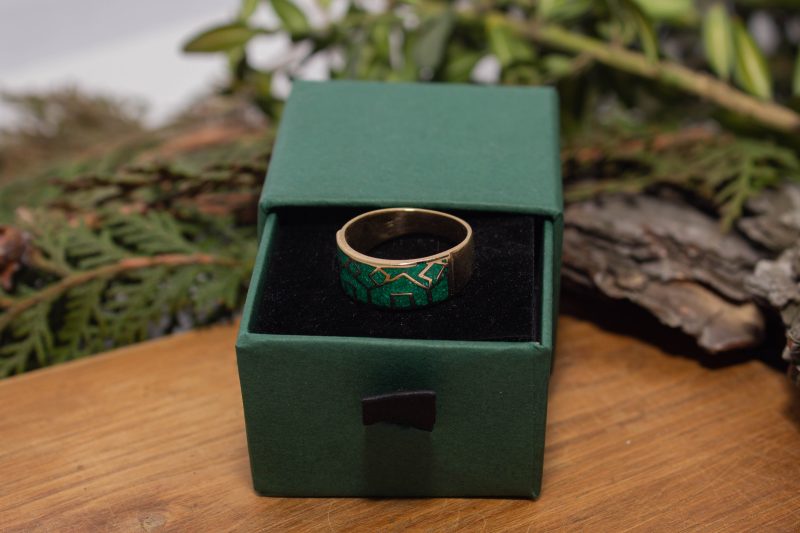 Brass Micro Mosaic Ring - Image 6