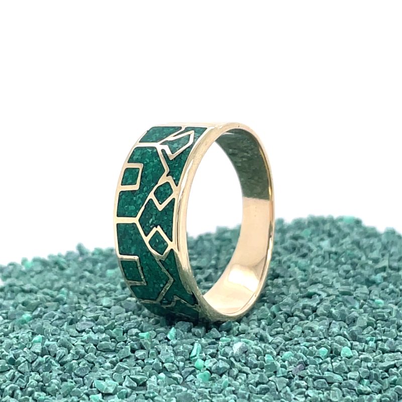 Brass Micro Mosaic Ring
