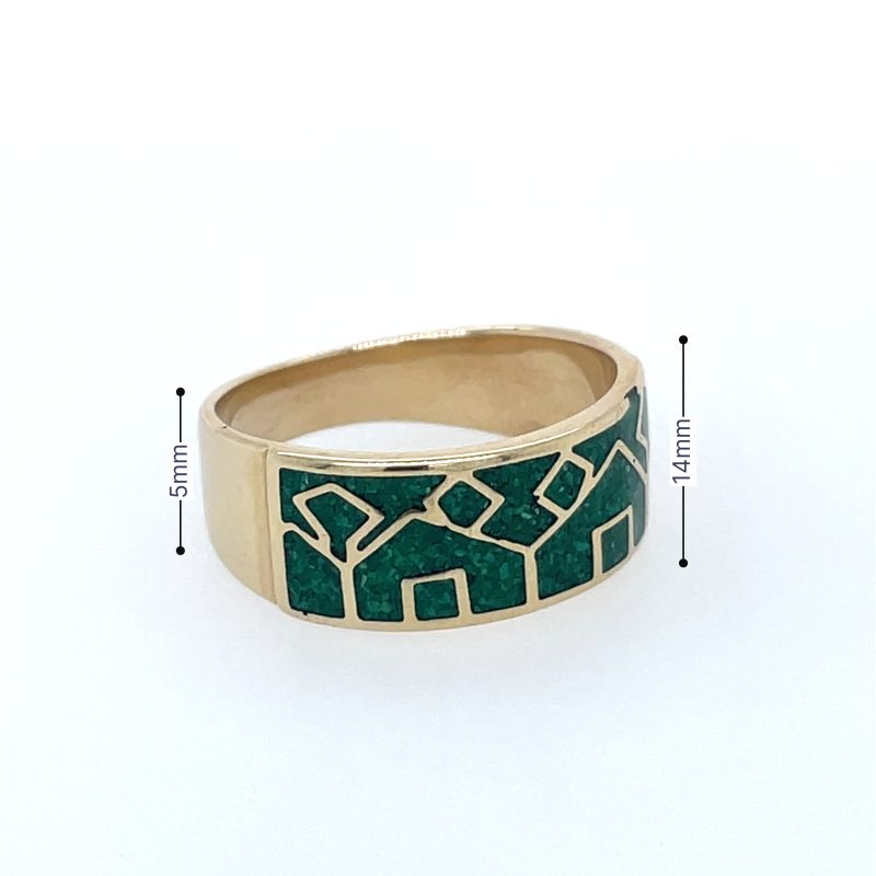 Brass Micro Mosaic Ring - Image 3