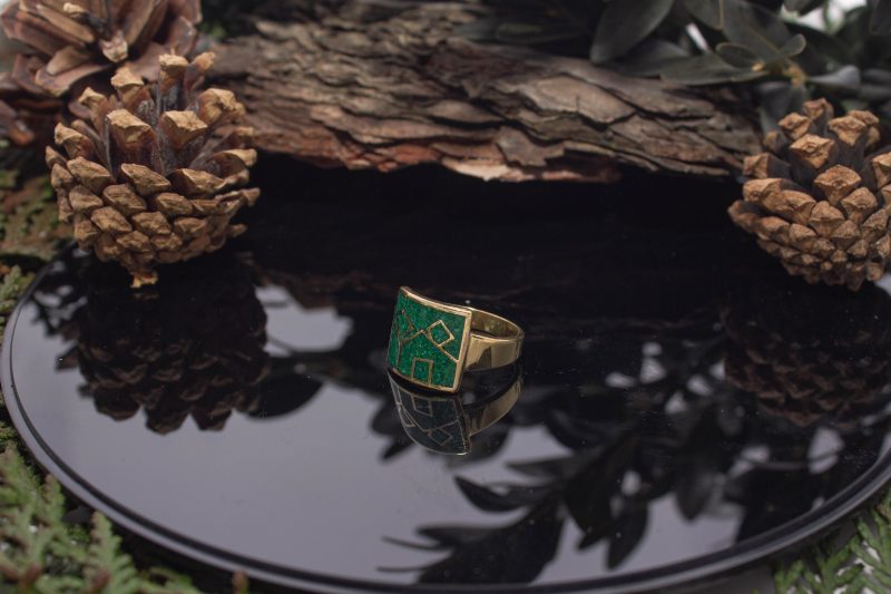 Brass Micro Mosaic Ring - Image 5
