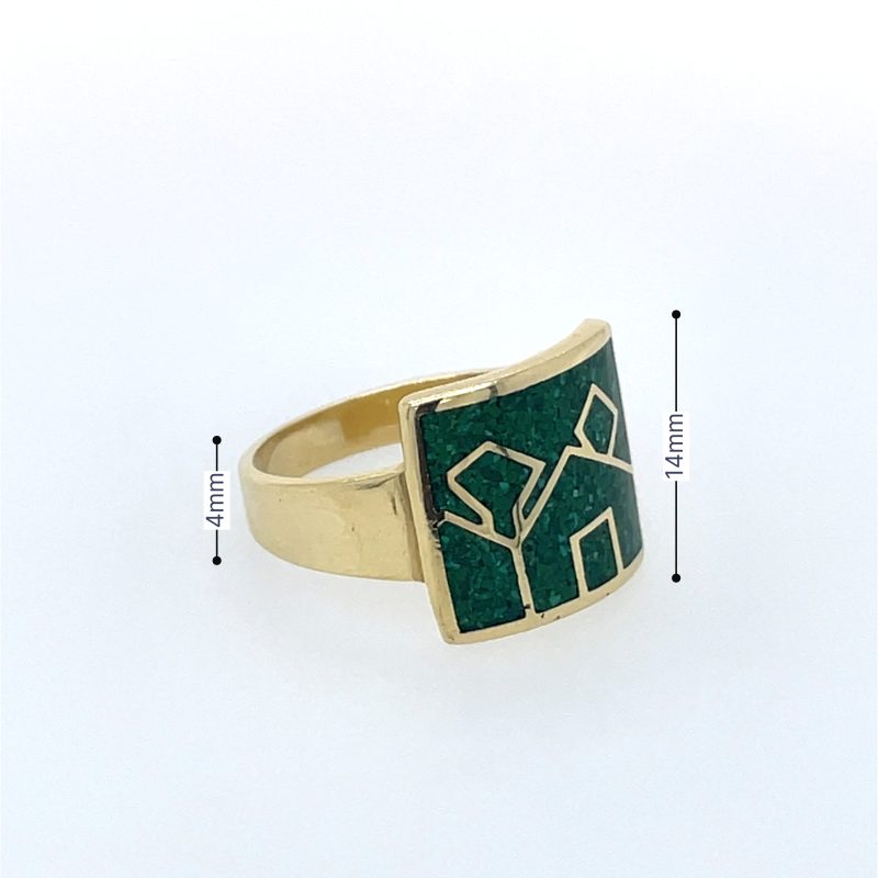 Brass Micro Mosaic Ring - Image 3