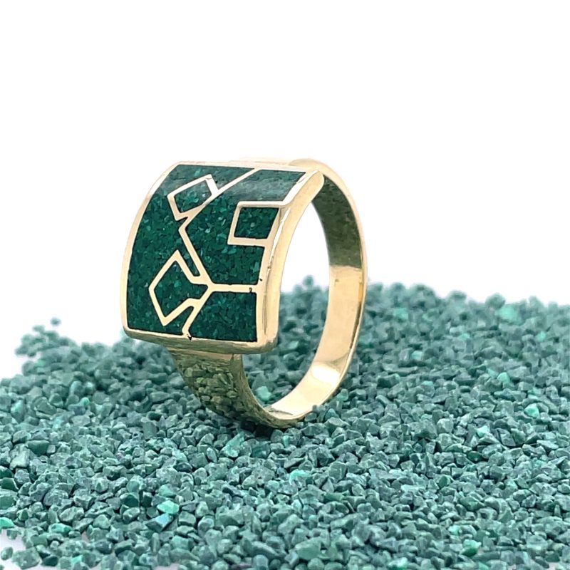 Brass Micro Mosaic Ring