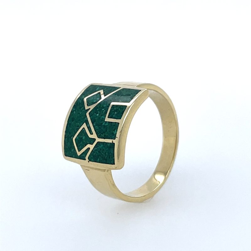 Brass Micro Mosaic Ring - Image 2