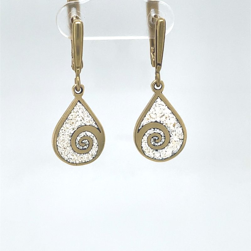Brass Micro Mosaic Earring - Image 2